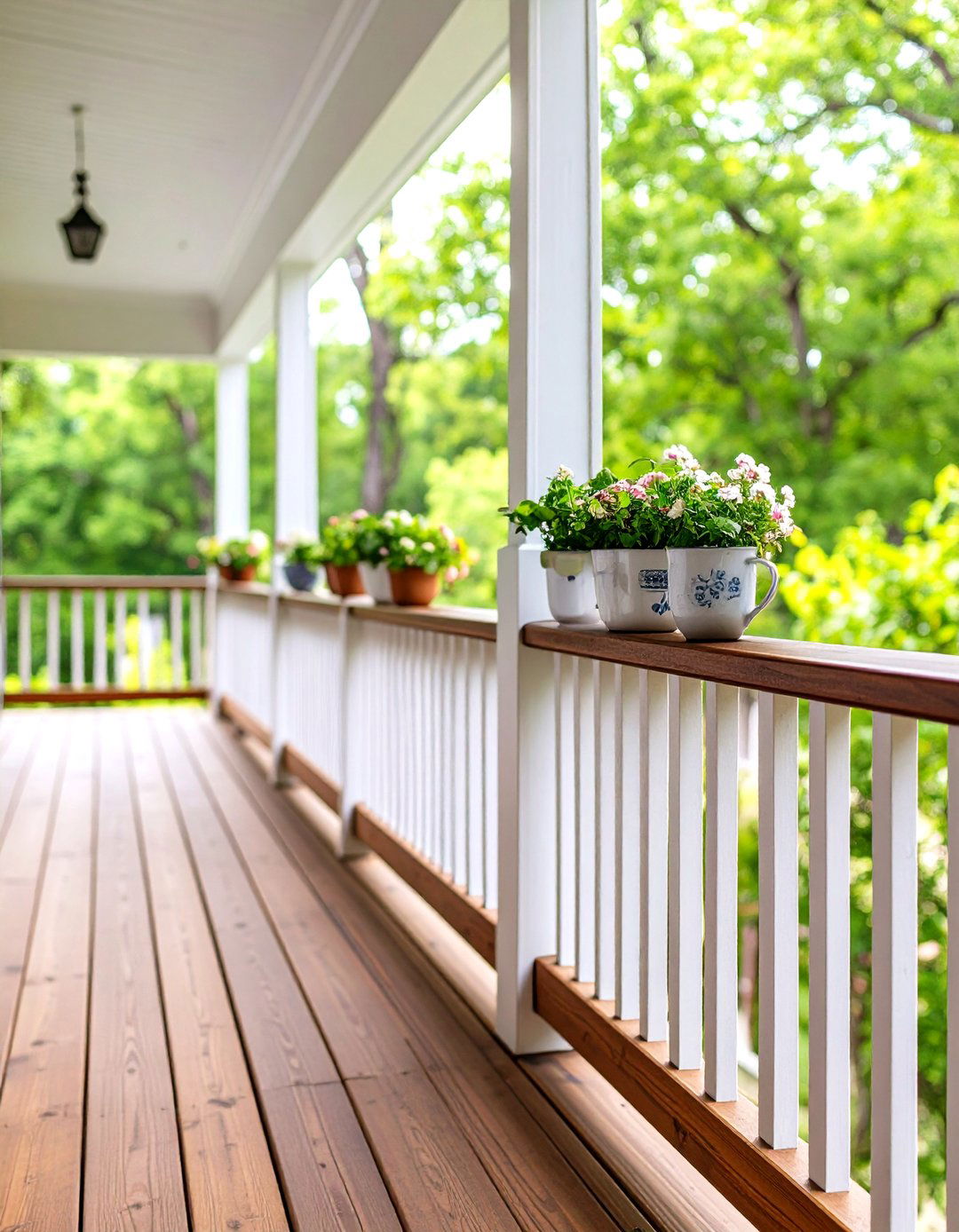 Porch Railing with a Drink Rail Top - 30 porch railing ideas pictures