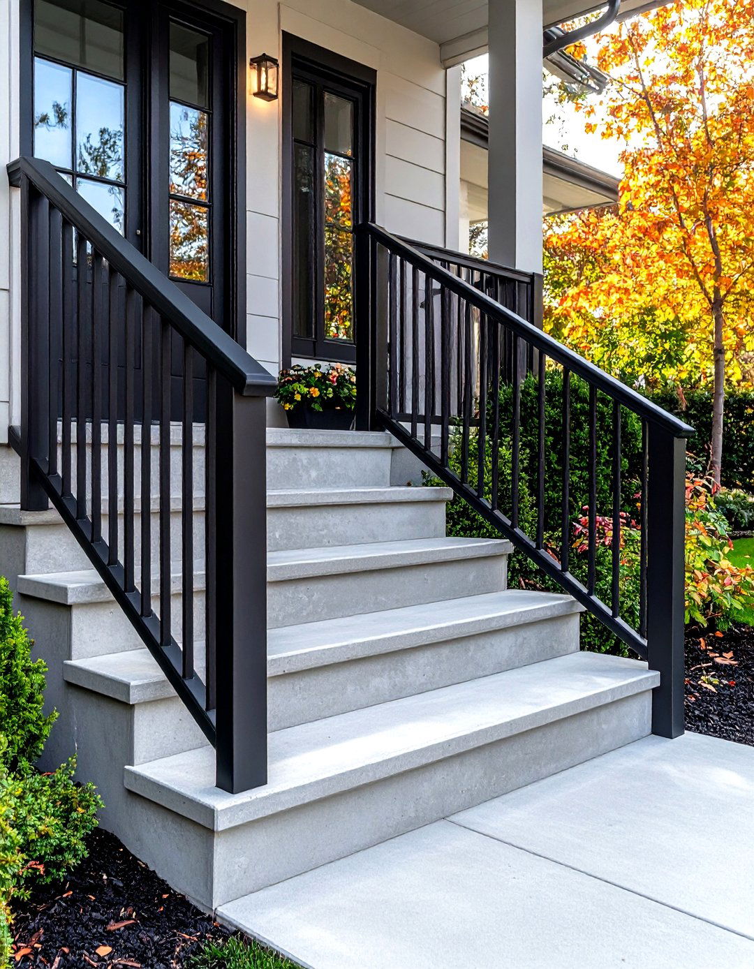 Porch Steps with Metal Railings - 30 porch steps ideas