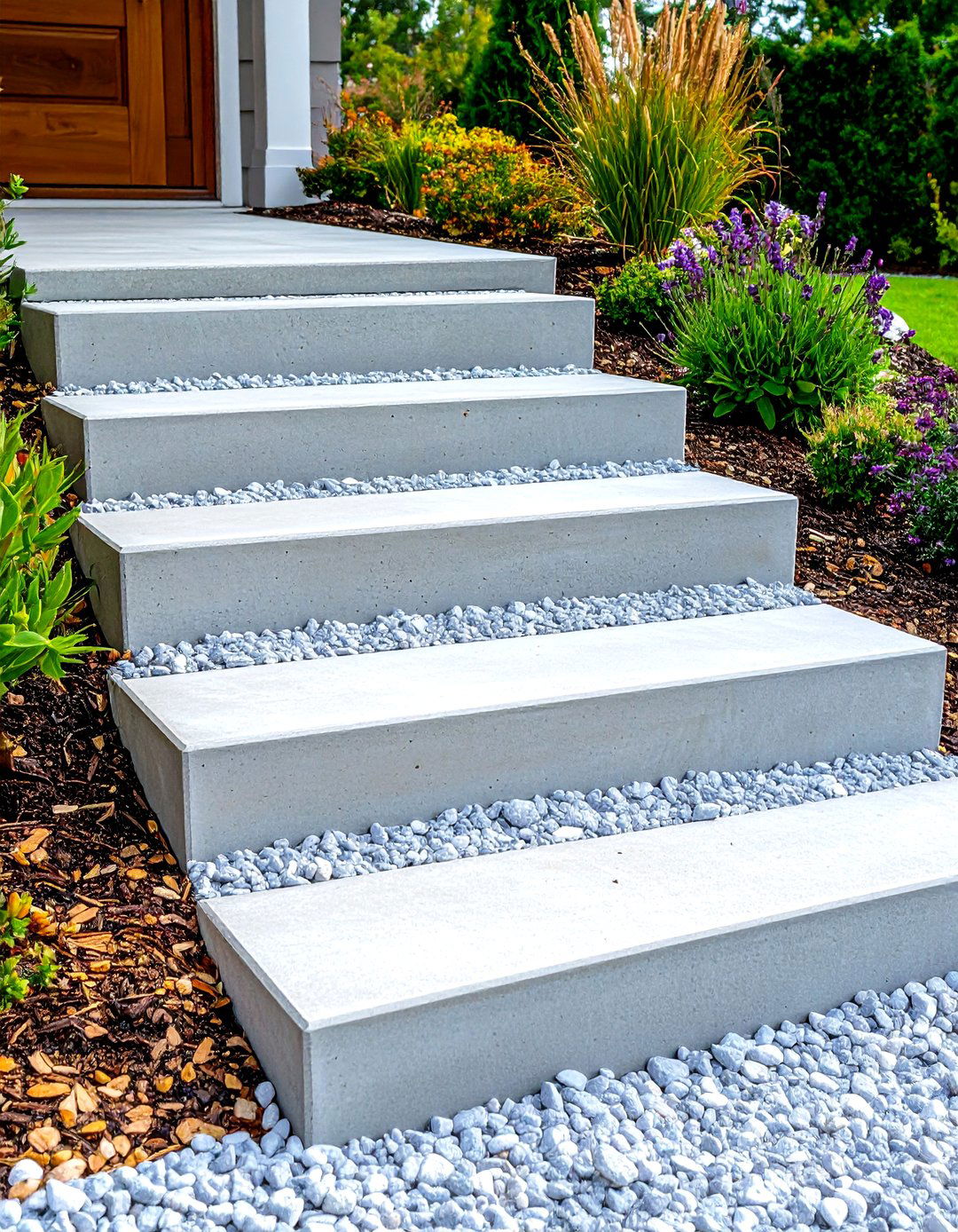 Porch Steps with a Gravel Landing - 30 porch steps ideas