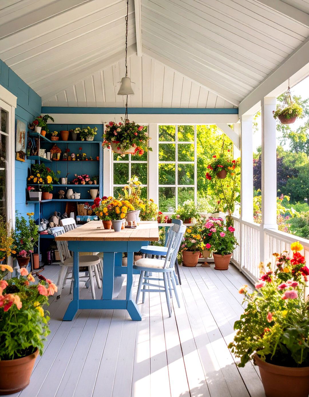 Porch Sunroom as a Craft or Hobby Room - 30 porch sunroom ideas