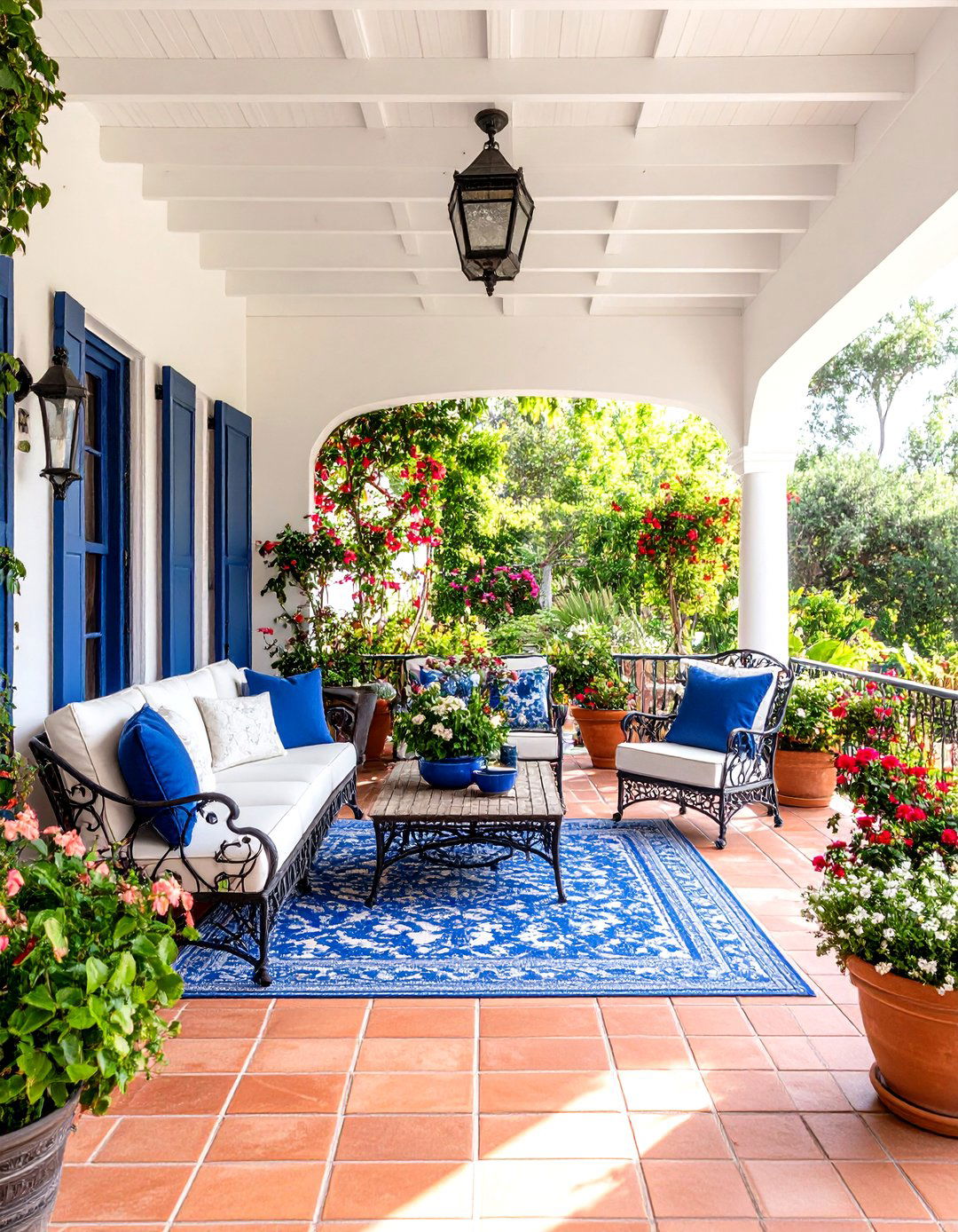 Porch Sunroom with Mediterranean Inspired Decor - 30 porch sunroom ideas