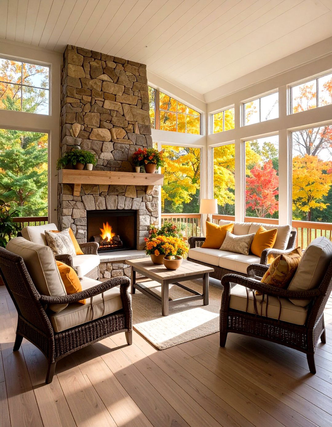 30 Bright Porch Sunroom Ideas for Your Home - We Love Home Blog