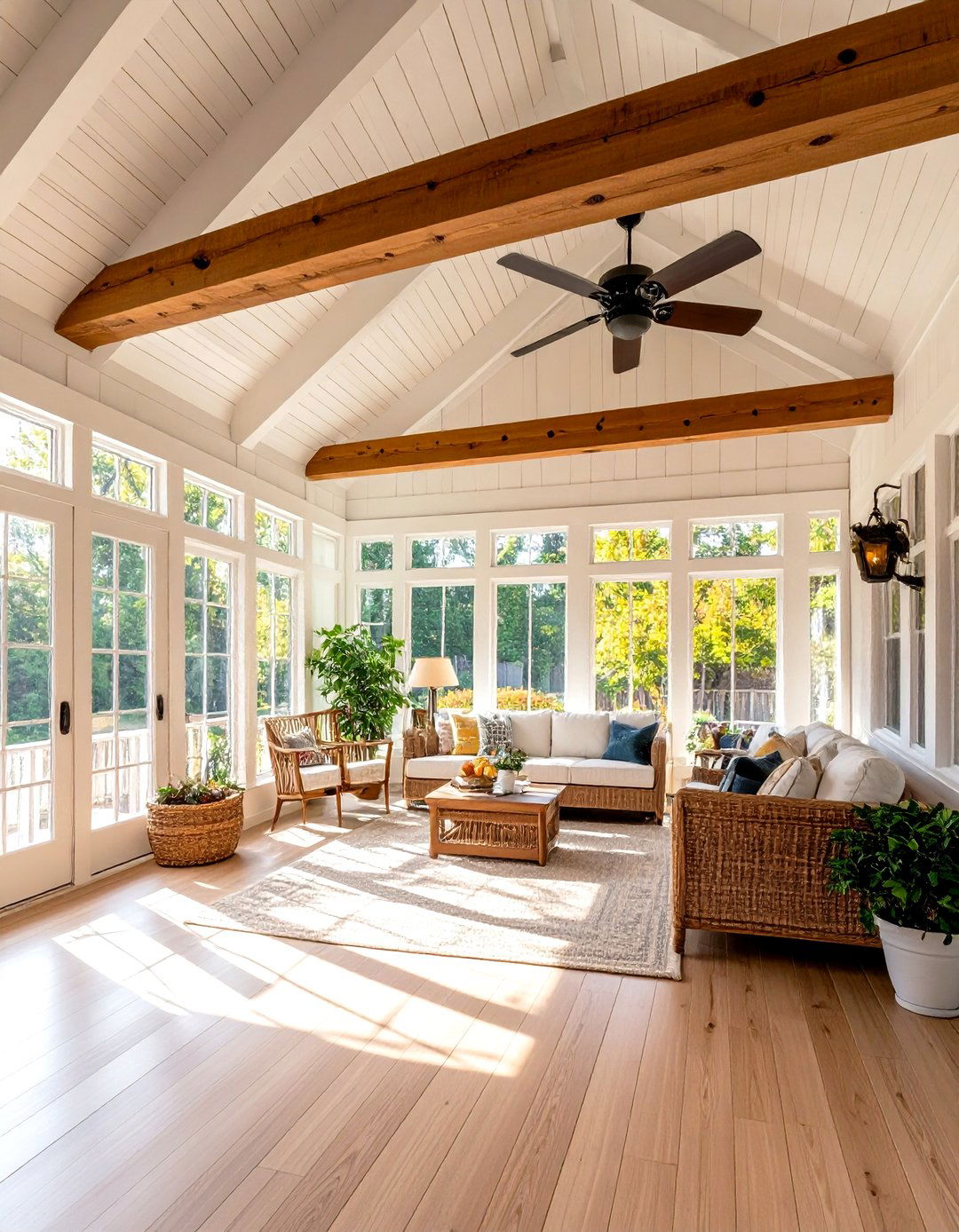 Porch Sunroom with a Vaulted Ceiling - 30 porch sunroom ideas