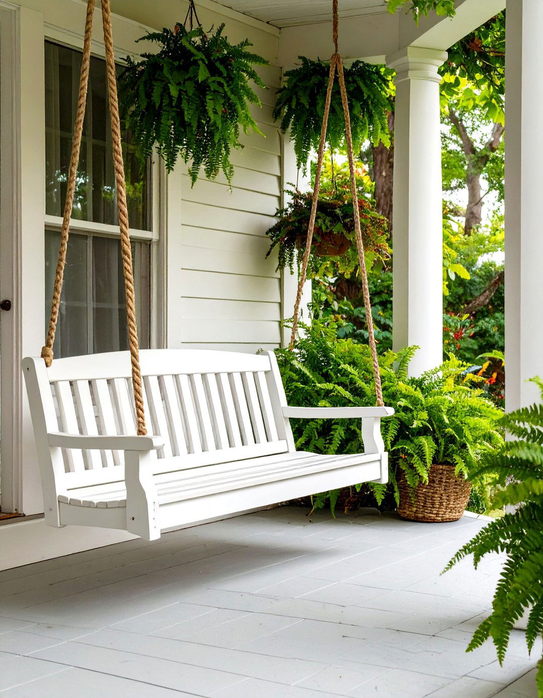 Porch Swing Bench - 30 outdoor bench ideas