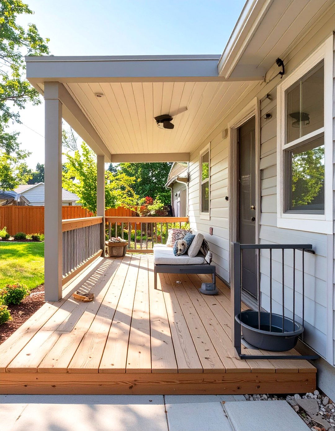 Porch With A Dog Friendly Design - 30 mobile home porch ideas