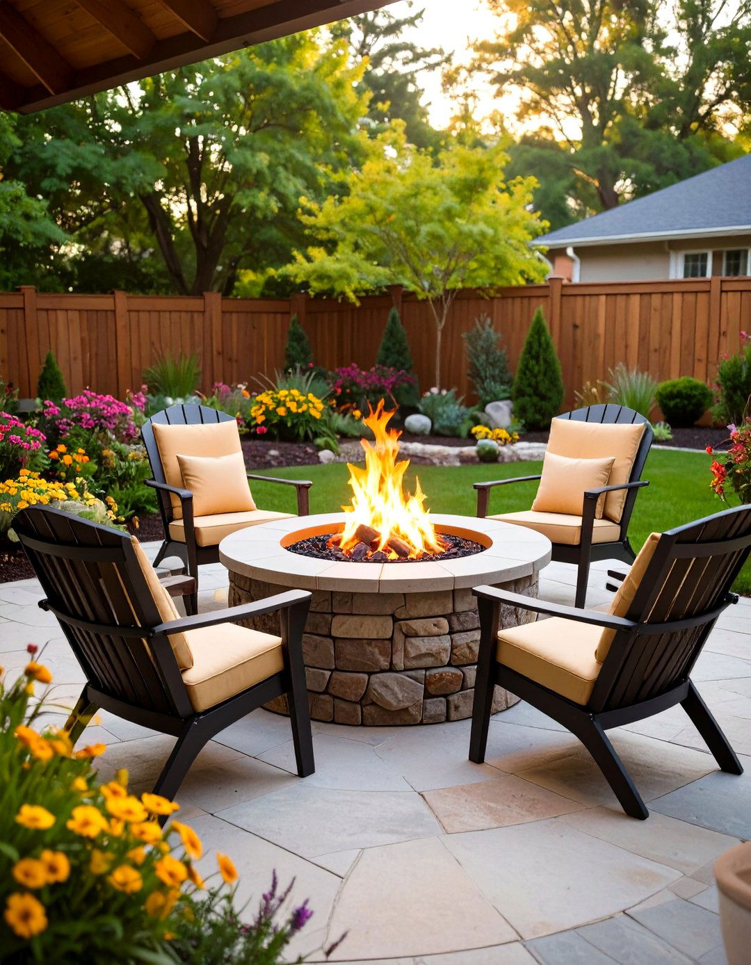 Portable Fire Pit for Flexible Seating - 30 backyard fireplace ideas