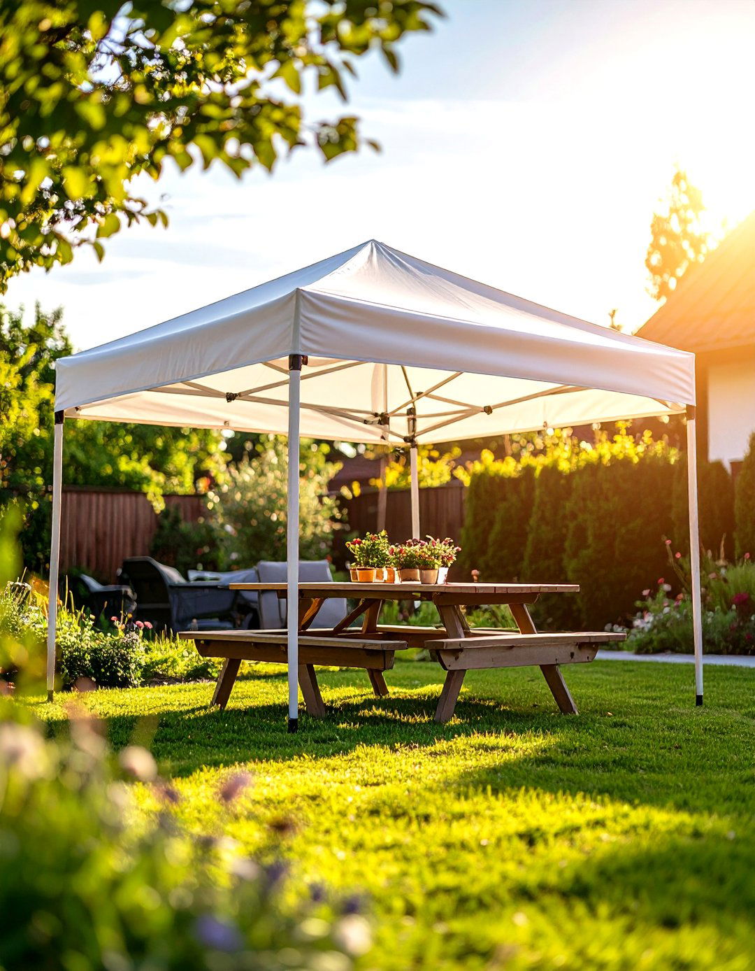 Portable Pop Up Canopy - 30 patio sun shade ideas