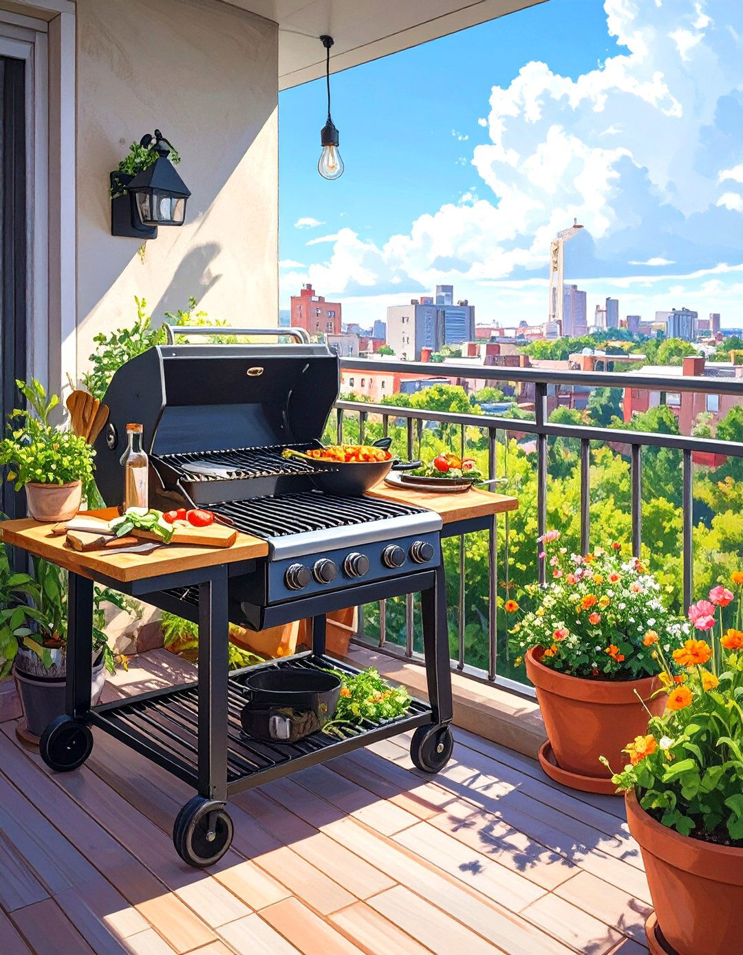 Portable Rolling Cart Kitchen - 30 outdoor kitchen ideas on a budget