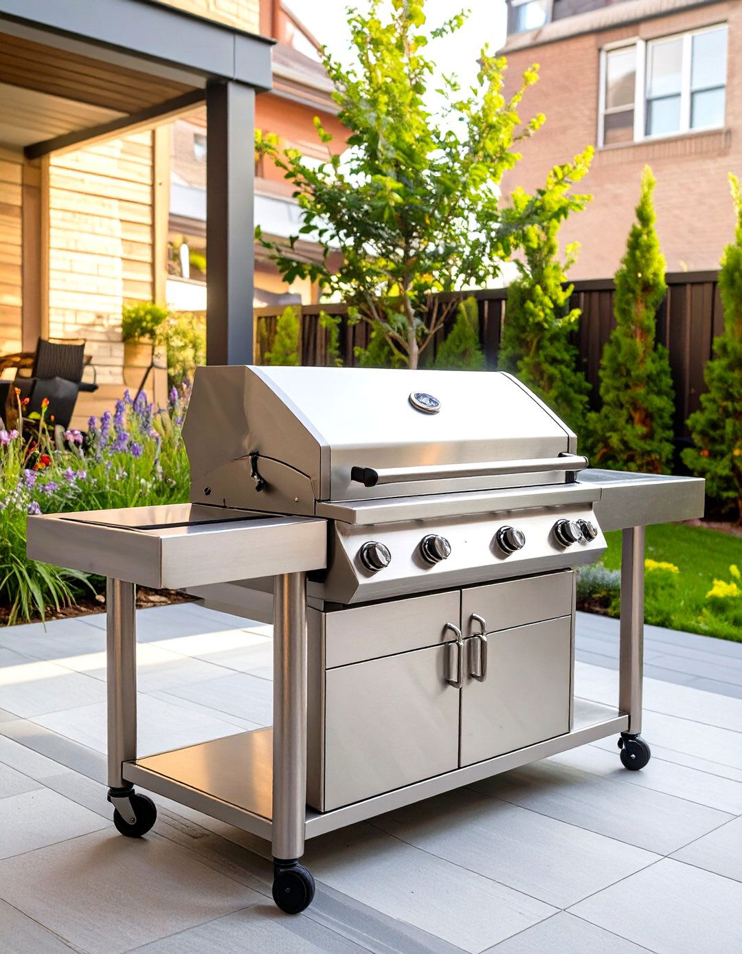 Portable Small Scale Gas Grill - 30 small outdoor patio ideas