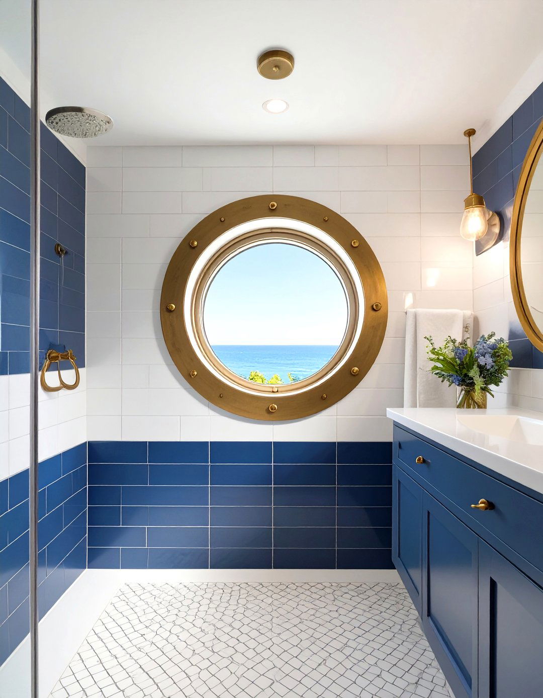 Porthole Window in Shower - 30 window in shower ideas