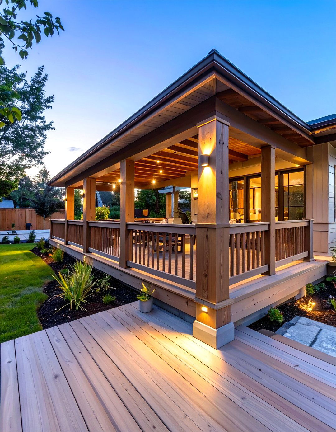 30 Stylish Wood Deck Railing Ideas for Better Design - We Love Home Blog