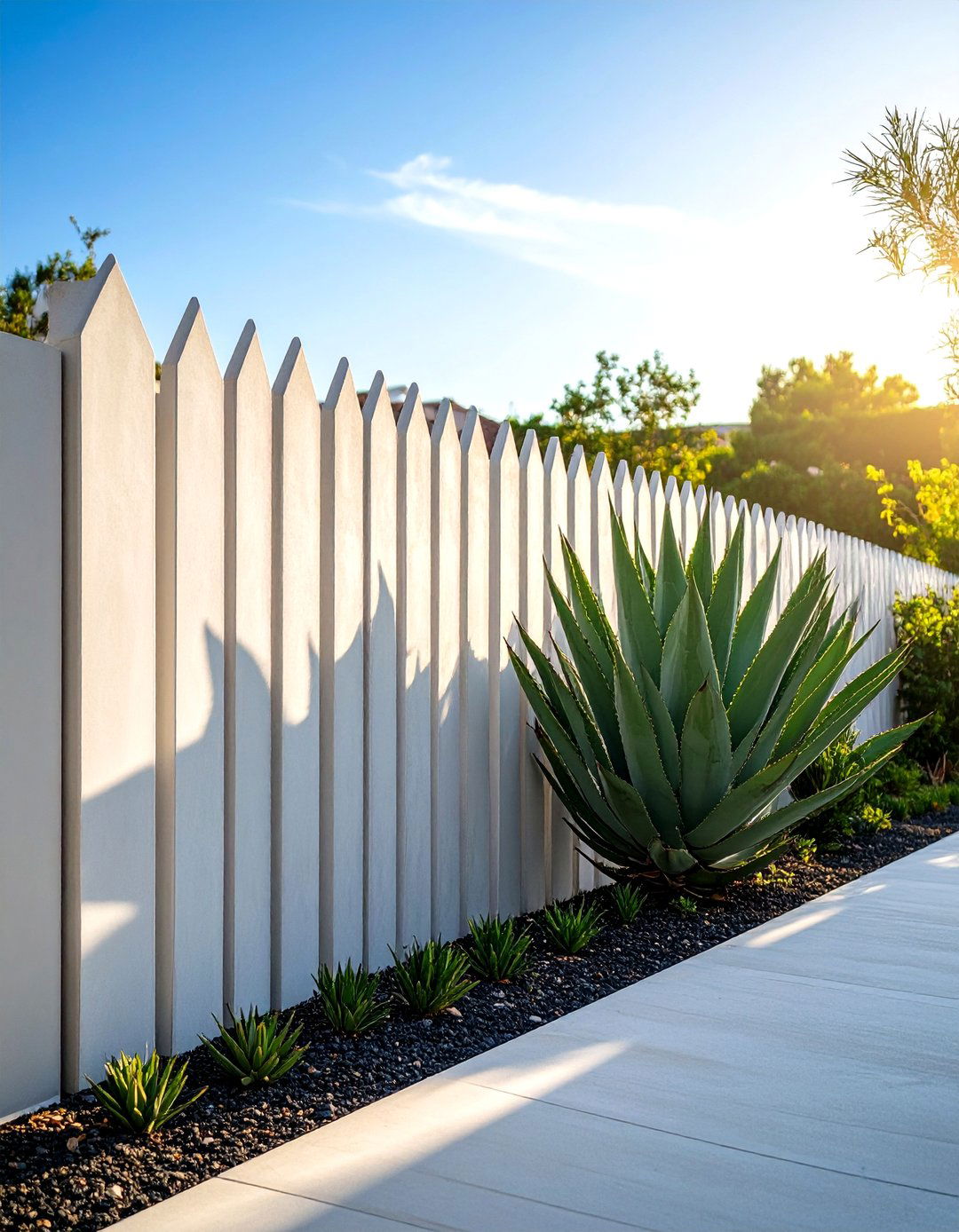 Poured Concrete Modern Garden Fencing - 30 garden fencing ideas