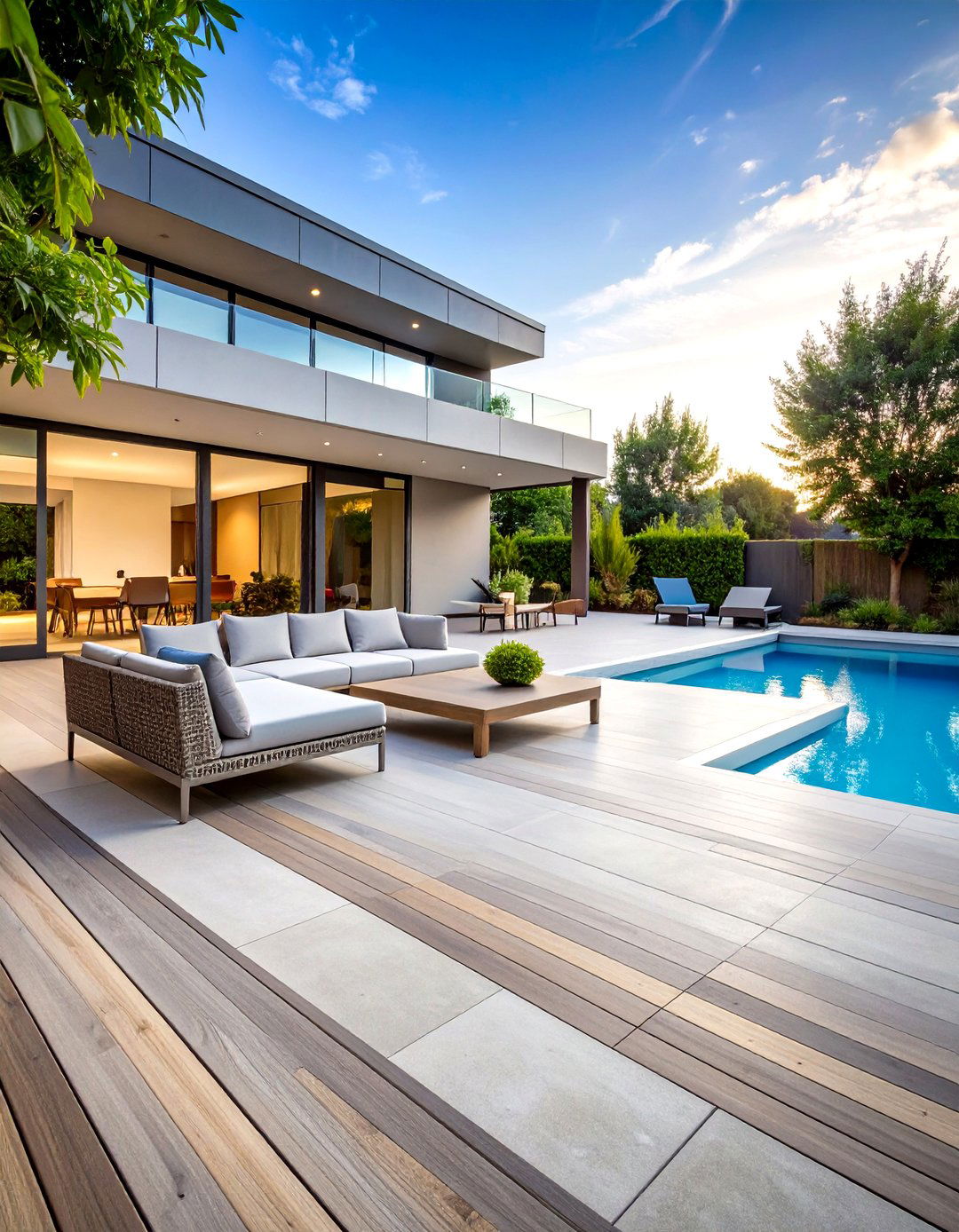 Poured Concrete Pool Deck - 30 pool deck ideas