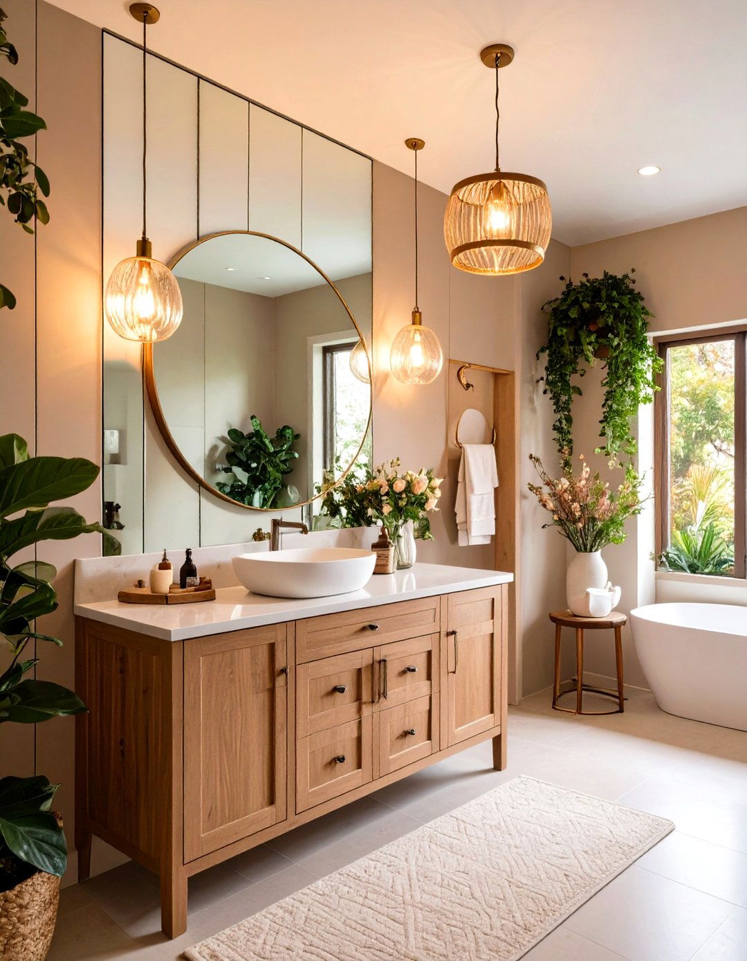 Powder Bathroom with a Mirrored Wall - 30 powder bathroom ideas