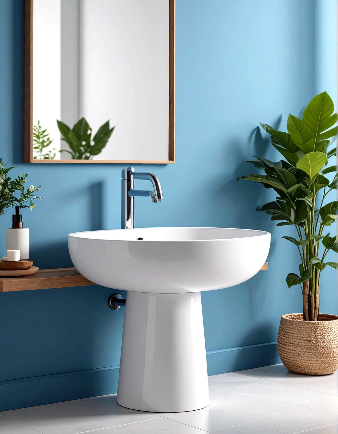 Powder Bathroom with a Pedestal Sink - 30 powder bathroom ideas