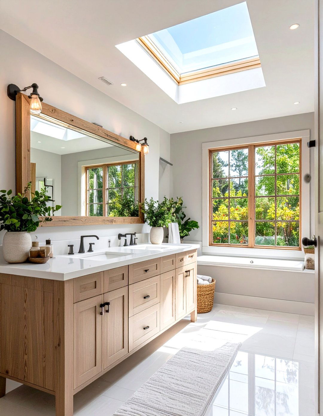 Powder Bathroom with a Skylight - 30 powder bathroom ideas