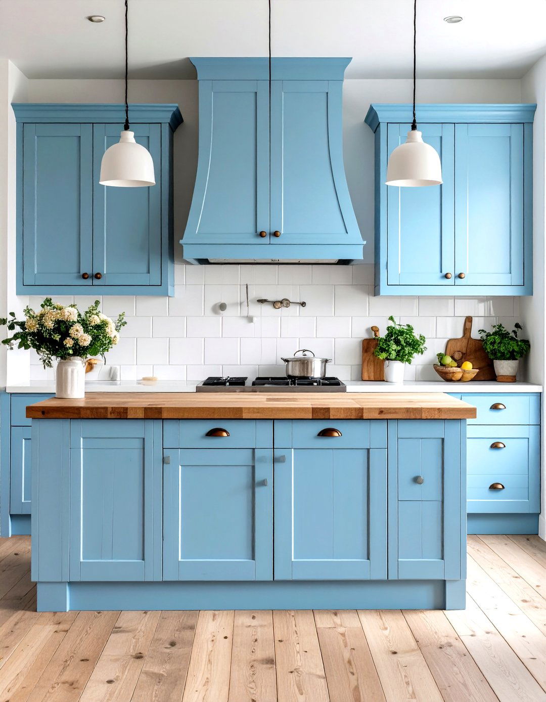 Powder Blue Kitchen Cabinets - 30 kitchen cabinets paint ideas