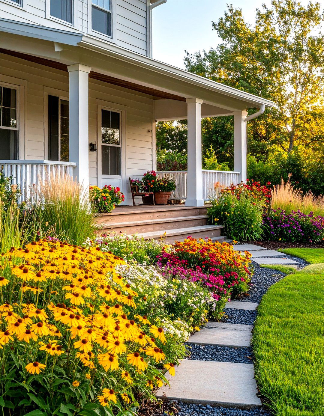 Prairie Style Planting Porch - 30 front porch landscaping ideas