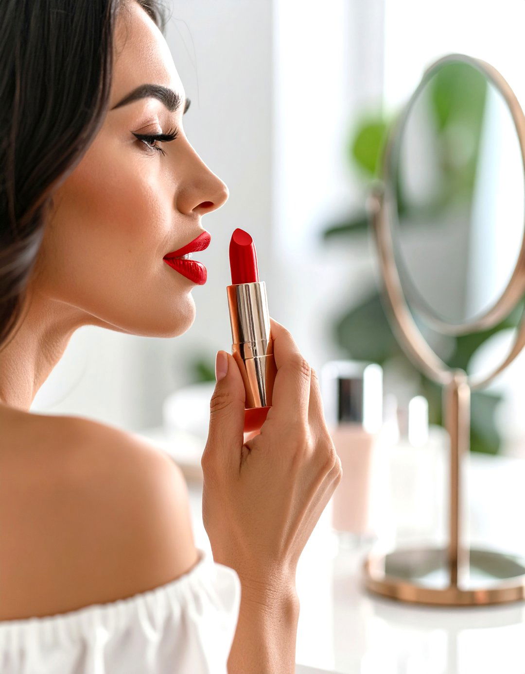 Pre Shower Bold Lip Color Testing - 30 pre shower makeup ideas