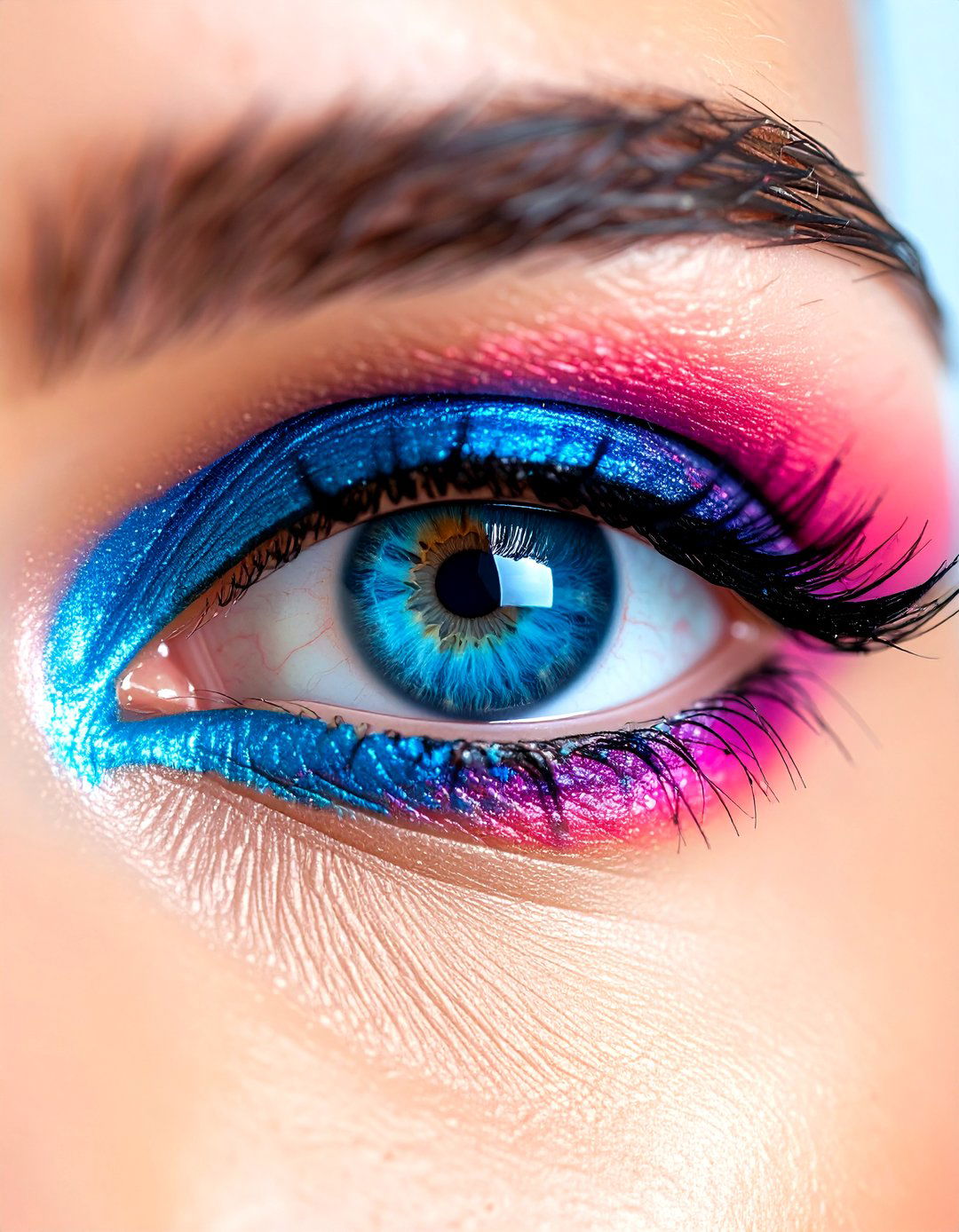 Pre Shower Colorful Eyeshadow Blending - 30 pre shower makeup ideas