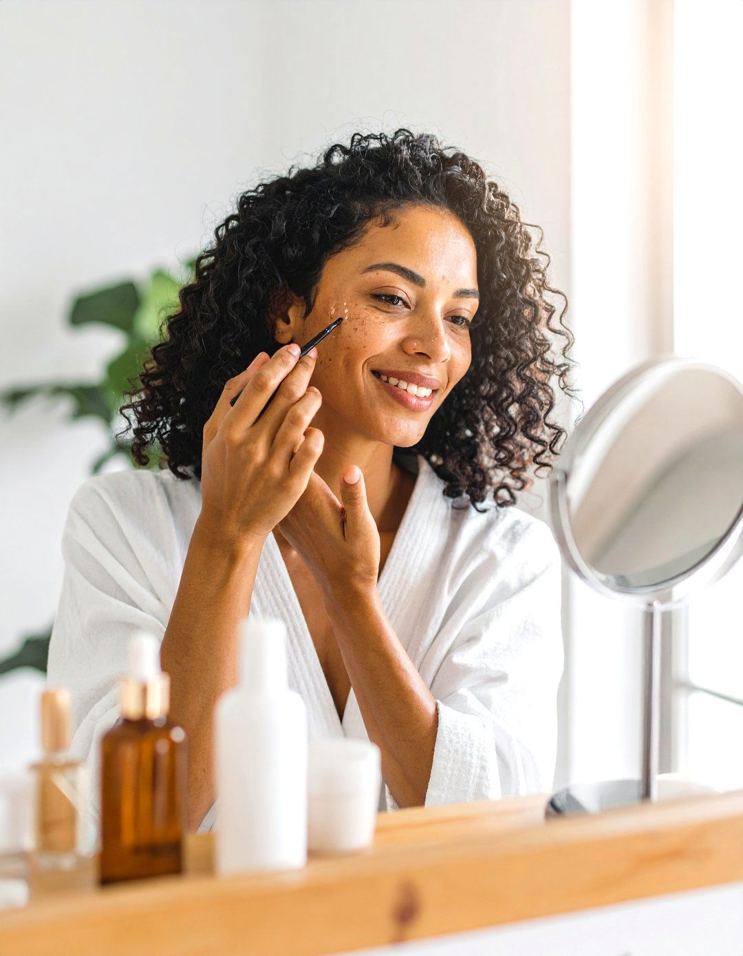 Pre Shower Faux Freckle Application - 30 pre shower makeup ideas