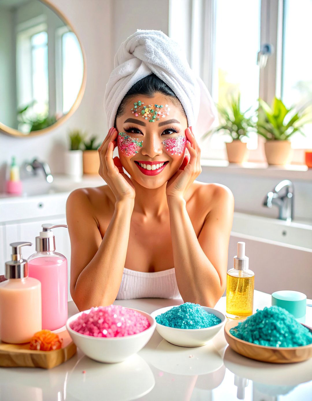 Pre Shower Glitter Application Experiments - 30 pre shower makeup ideas