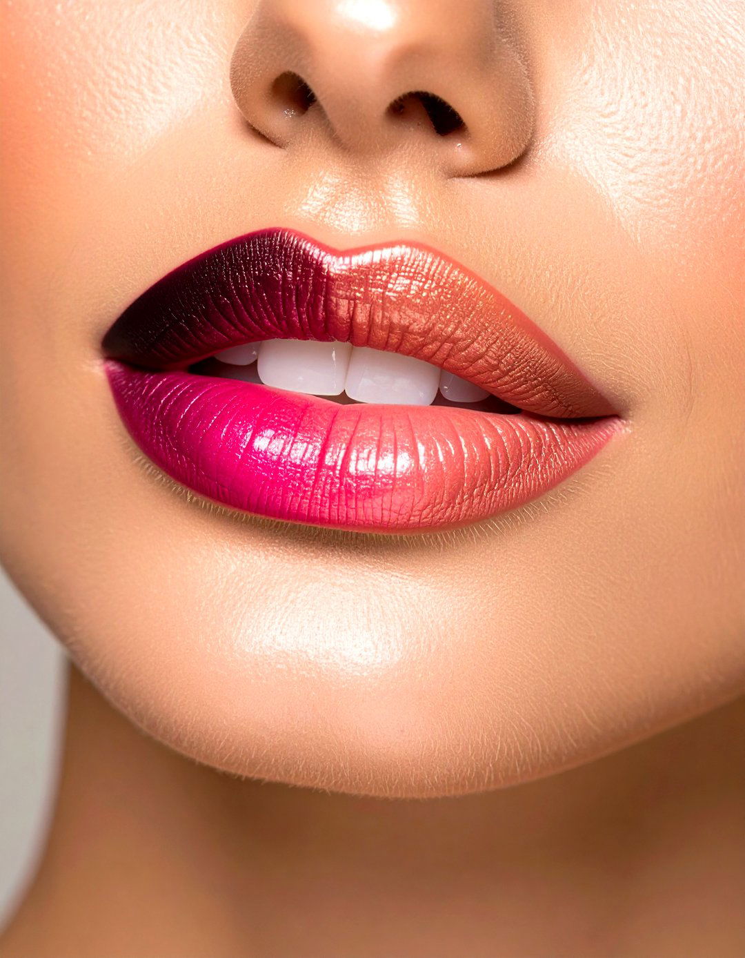 Pre Shower Gradient Lip Technique - 30 pre shower makeup ideas