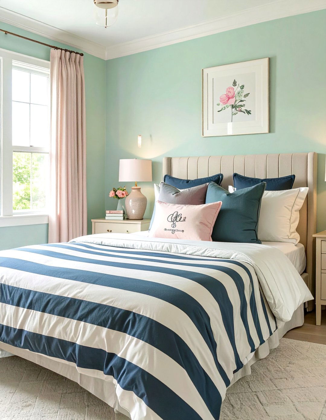 Preppy Decor with Crisp Patterns - 30 teenage girl room ideas