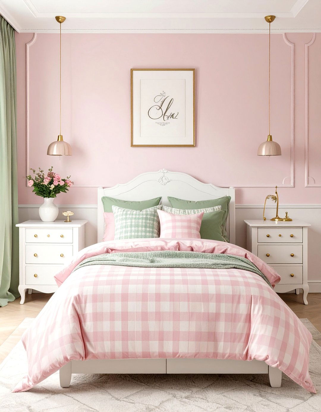 Preppy Pink and Green Room - 30 cute room decor ideas