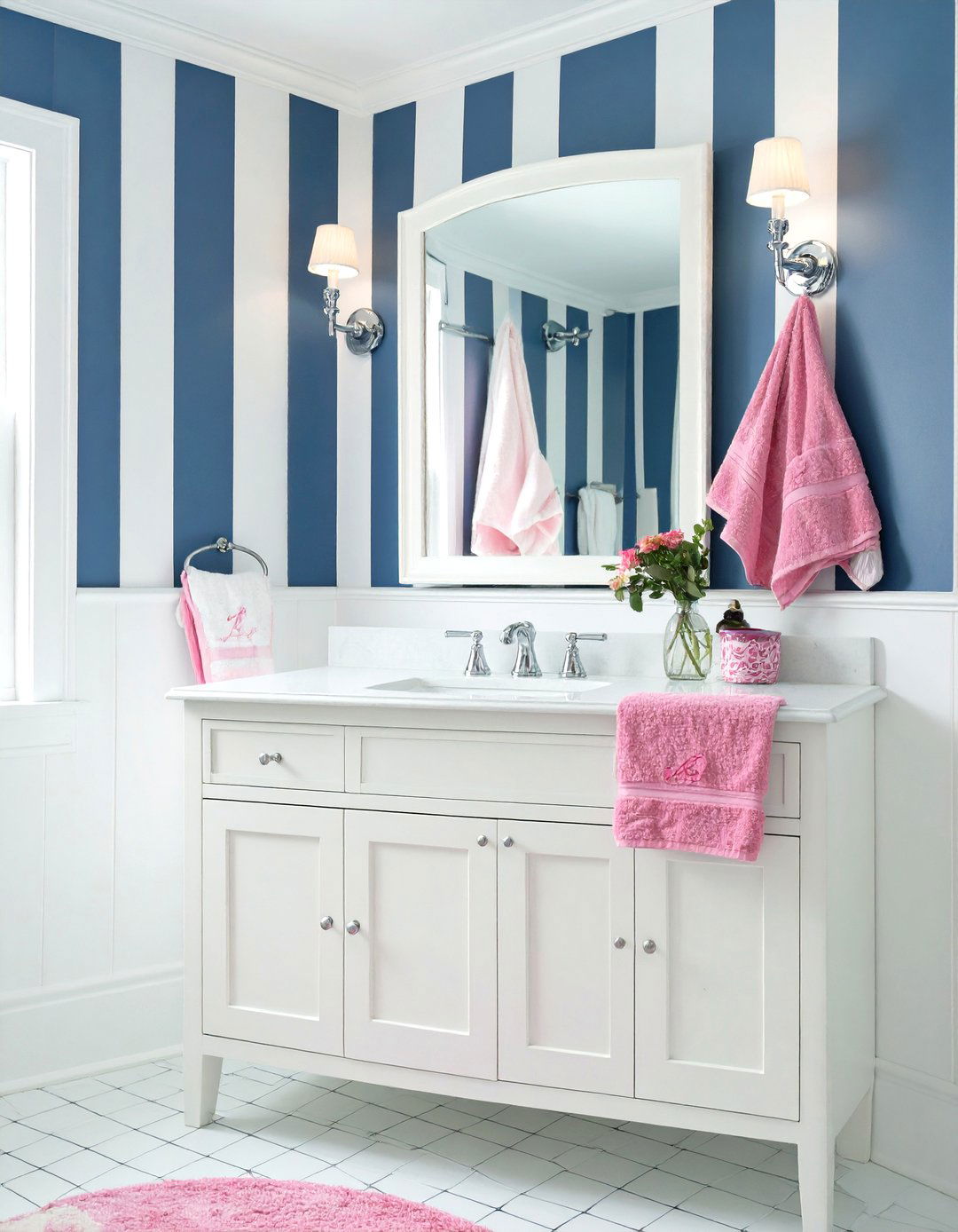 Preppy Style Bathroom - 30 girls bathroom ideas