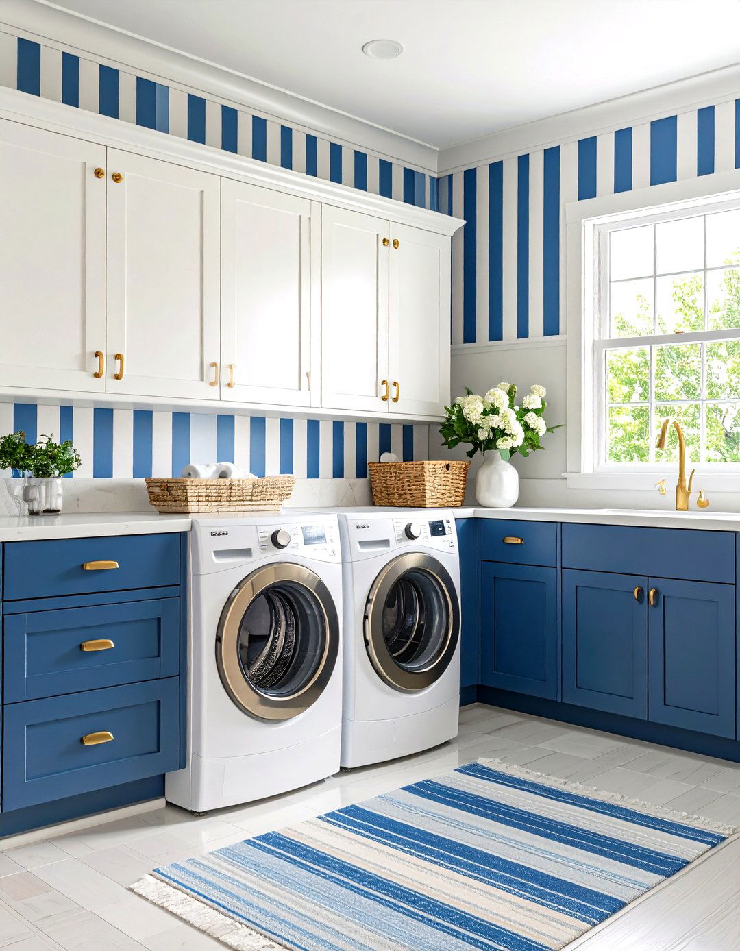 Preppy and Polished Laundry Room - 30 laundry decor ideas