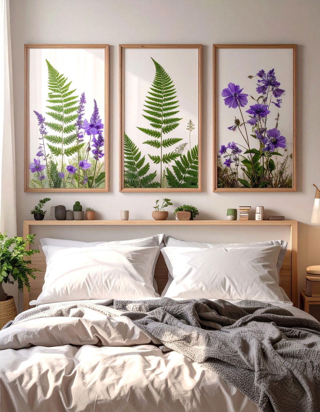Pressed Flower or Leaf Frames - 30 modern farmhouse wall decor ideas