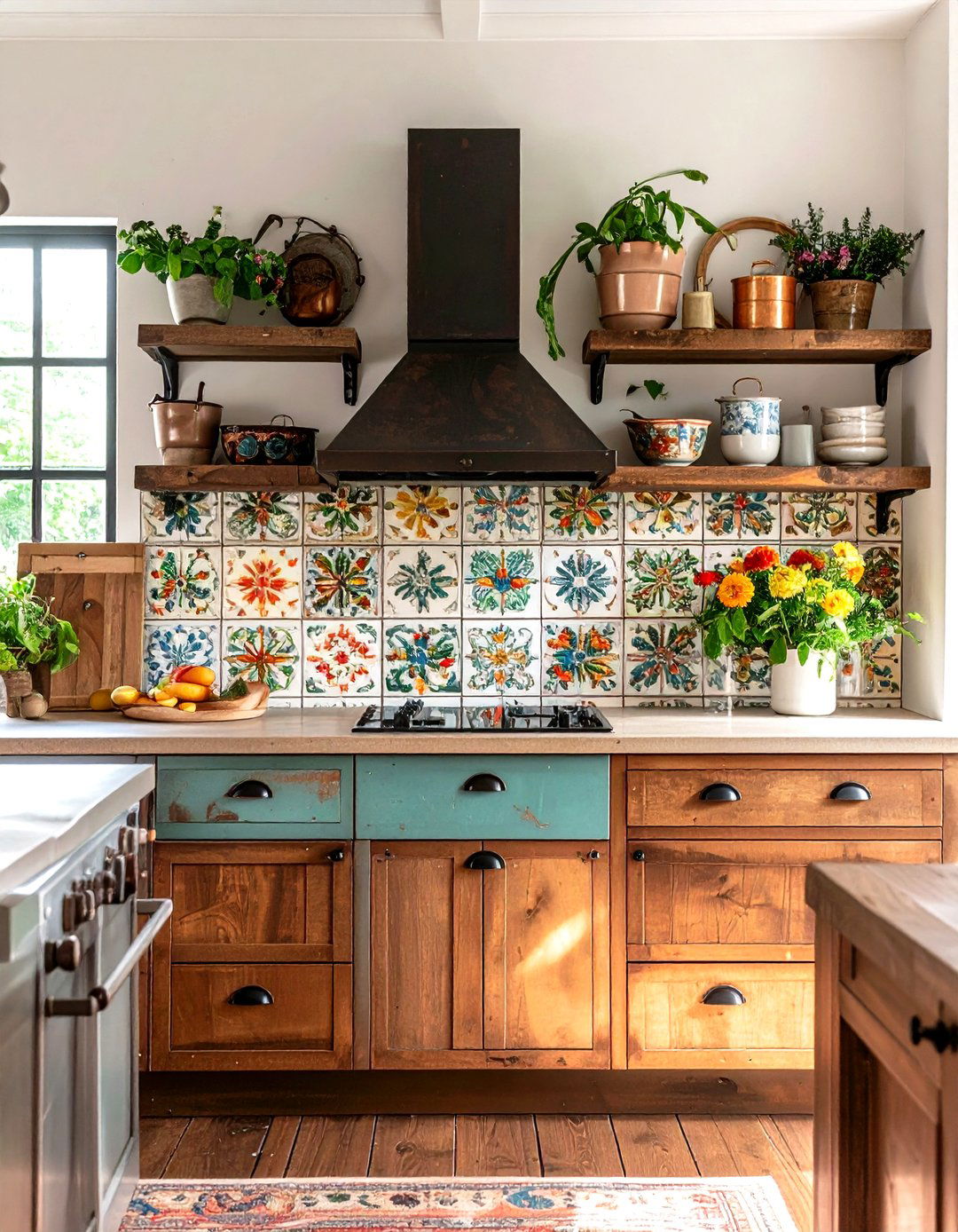 Pressed Tin Tile Backsplash - 30 rustic backsplash ideas