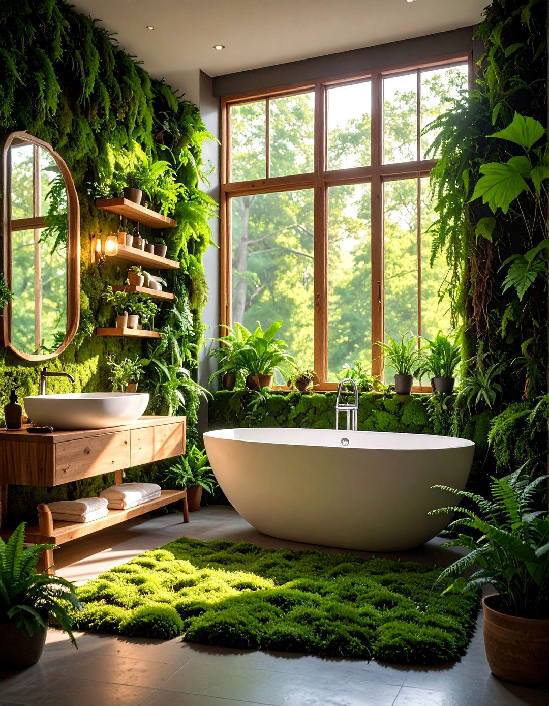 Primary Bathroom with Biophilic Design Elements - 30 primary bathroom ideas