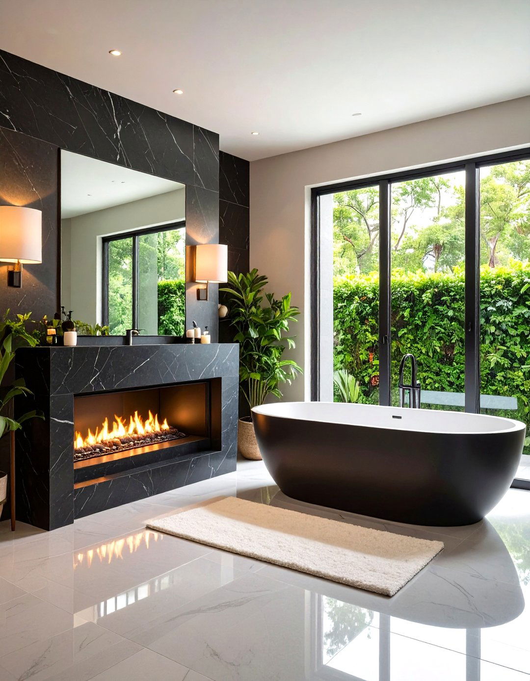 Primary Bathroom with a Fireplace - 30 primary bathroom ideas