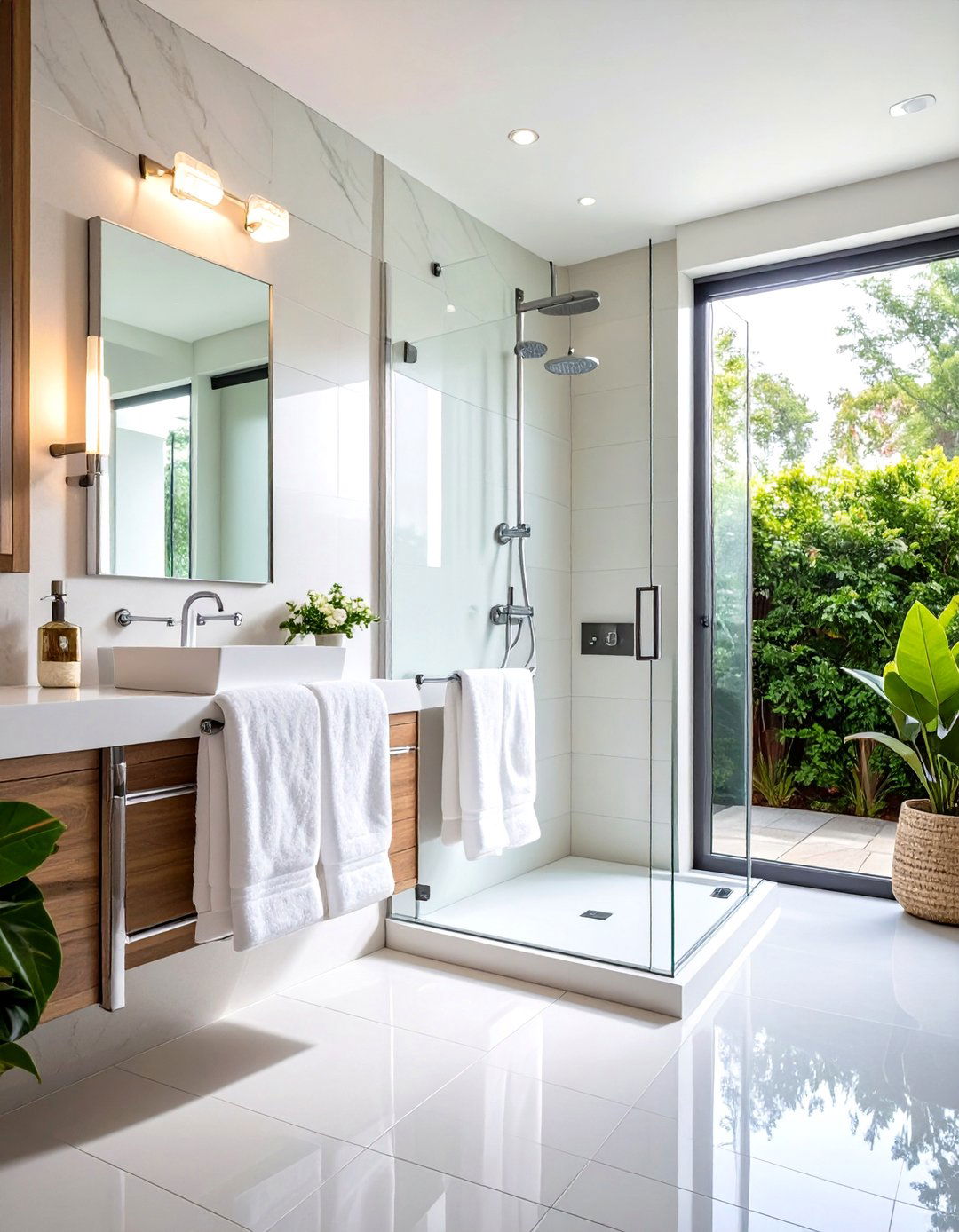 Primary Bathroom with a Towel Warmer - 30 primary bathroom ideas