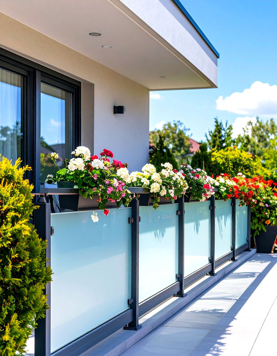 Privacy Panel Porch Railing - 30 porch railing designs