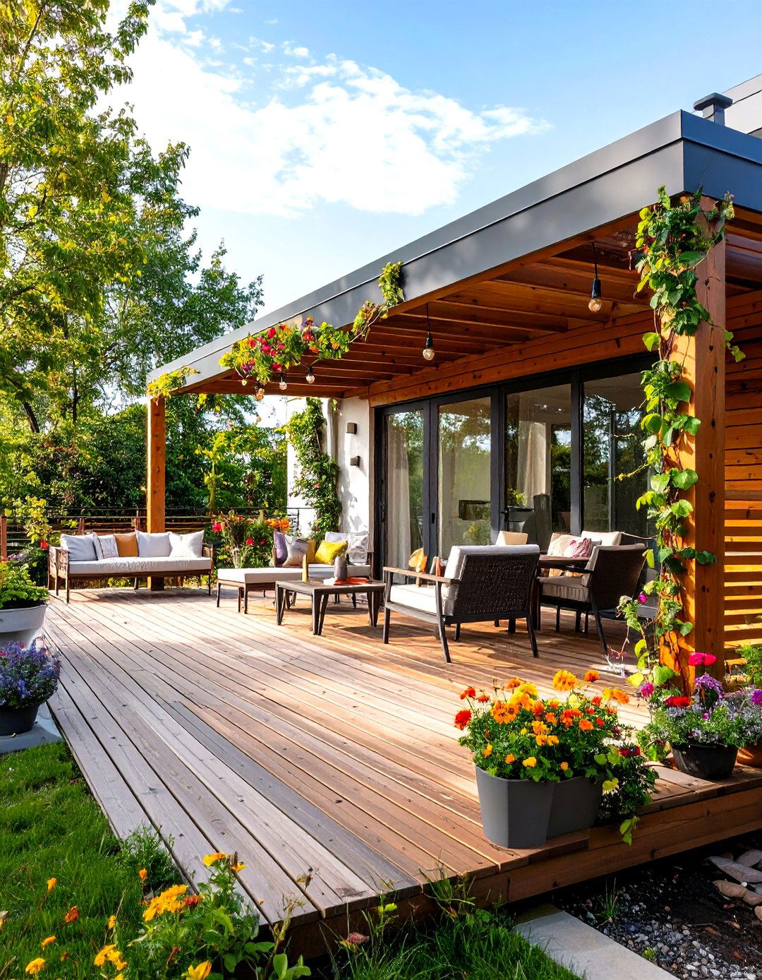 Privacy Screen Deck Railing - 30 deck railing designs