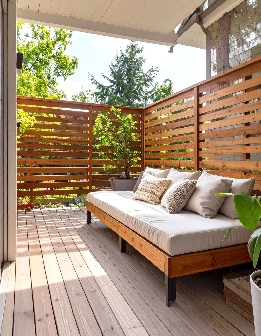 Privacy Screen Deck Railing - 30 horizontal deck railing ideas