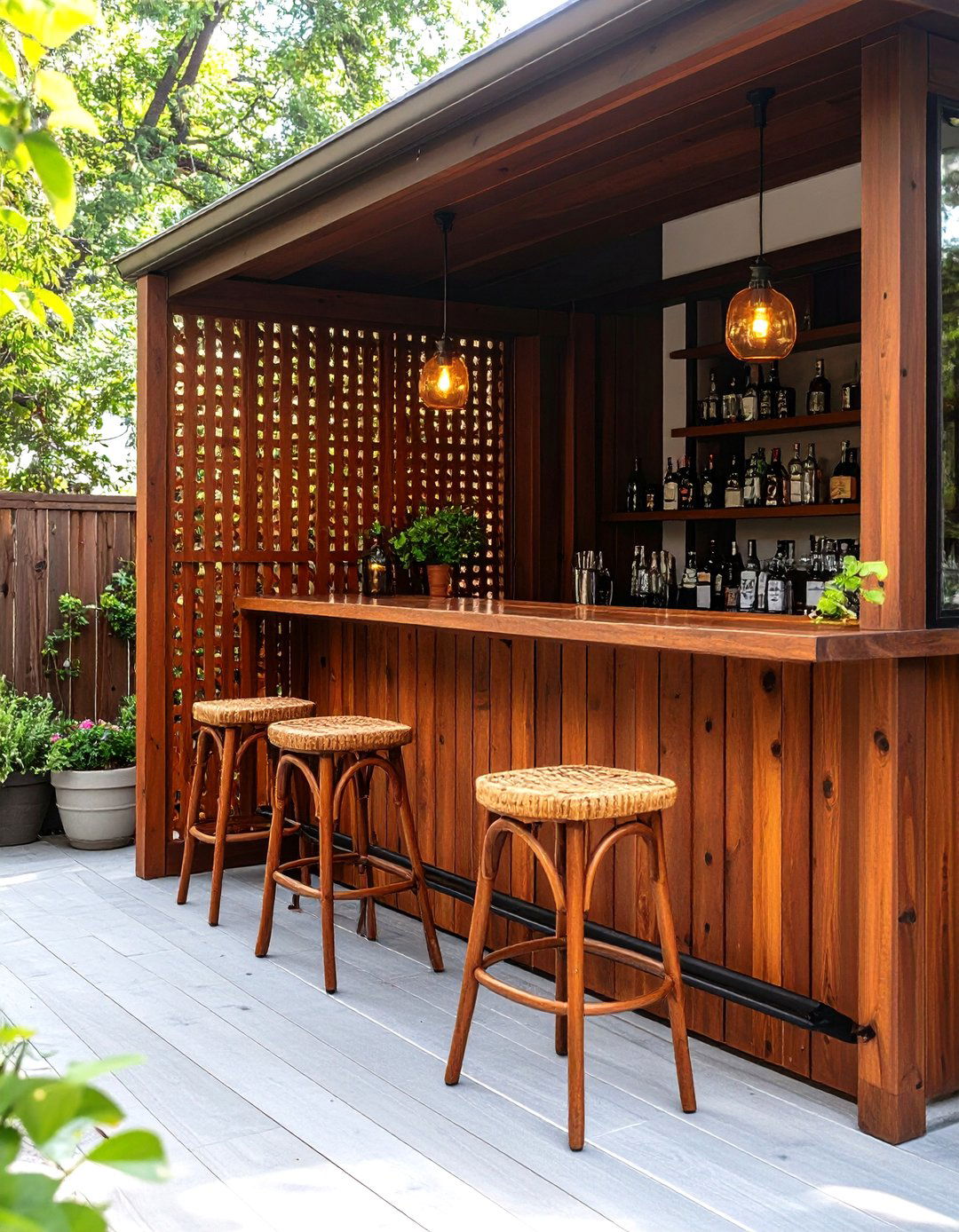 Privacy Screen Patio Bar Corner - 30 patio bar ideas