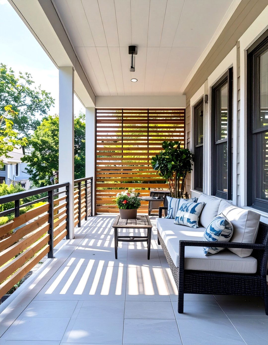 Privacy Screen Porch Railing - 30 modern front porch railing ideas