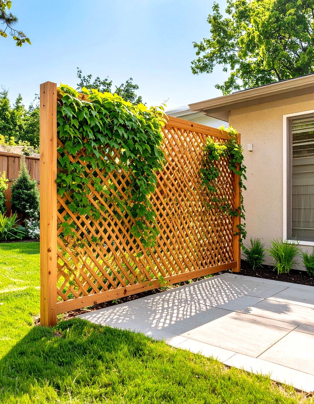 Privacy Screen with Freestanding Panels - 30 simple backyard ideas