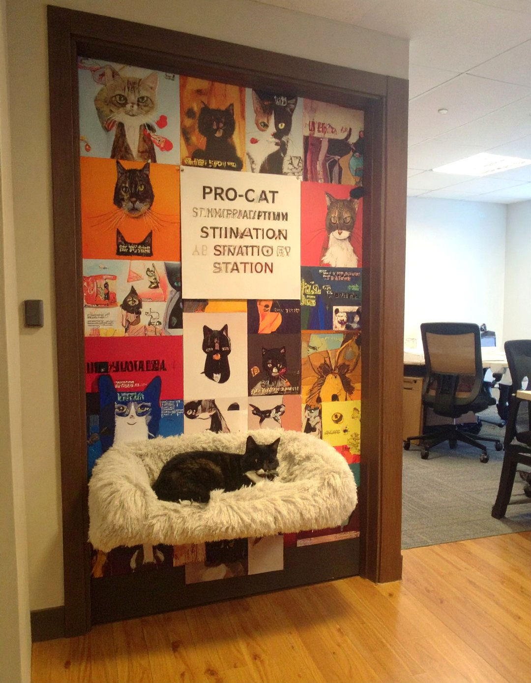 Pro Cat stination Station - 30 office funny  door decorating contest ideas
