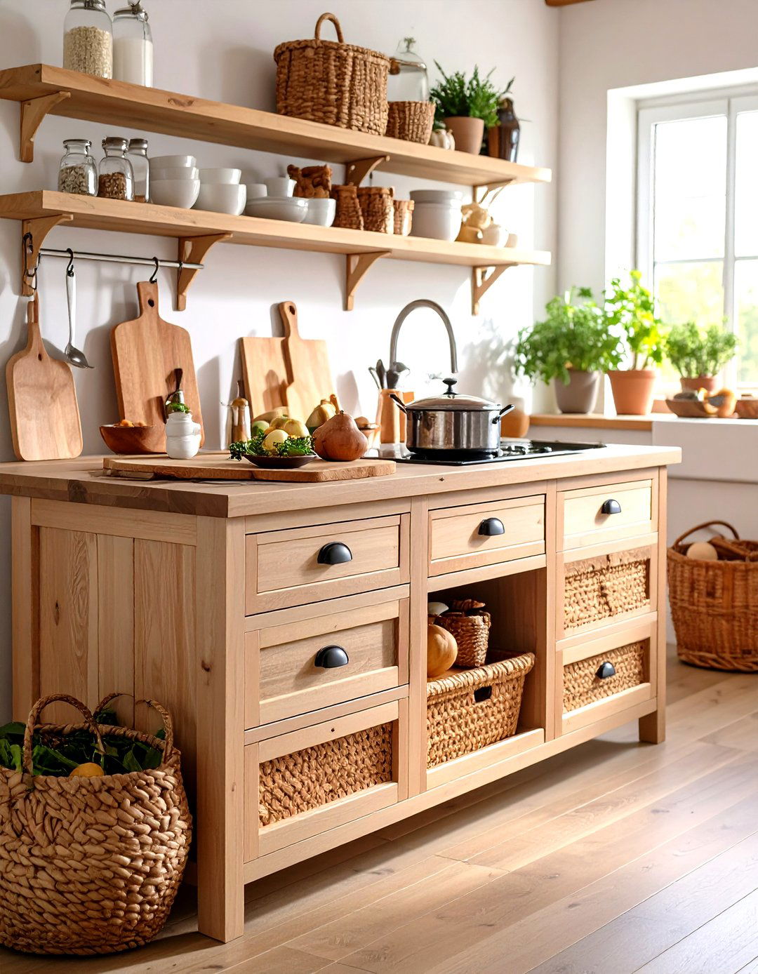 Produce Drawer with Vented Fronts - 30 kitchen cabinet storage ideas