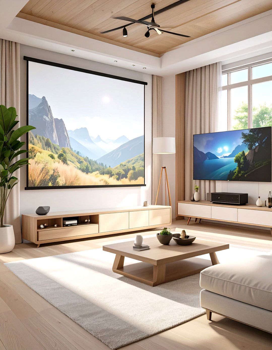 Projector Based Small Home Theater - 30 small home theater ideas