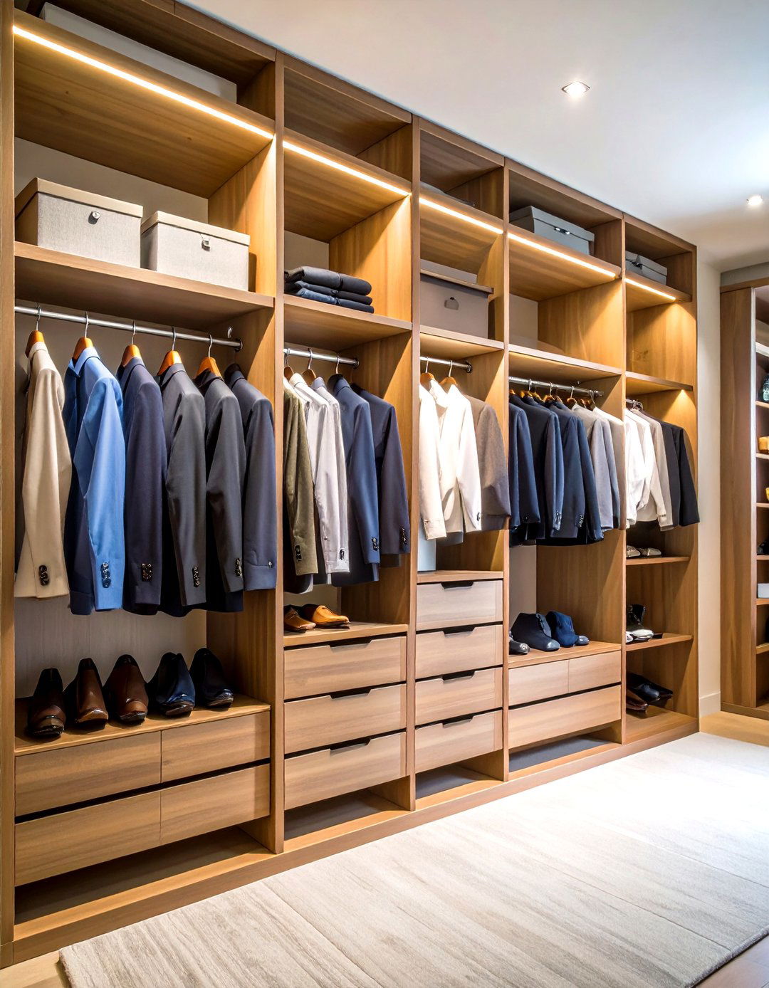 Pull Down Closet Rod for a Reach In Closet - 30 reach in closet ideas