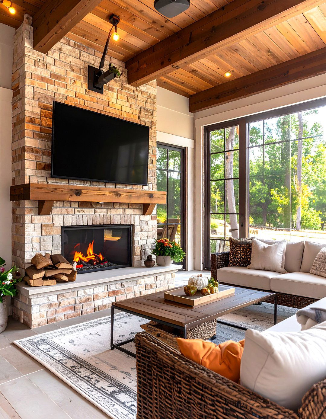 Pull Down Outdoor TV Mount for Fireplaces - 30 outdoor tv mount ideas