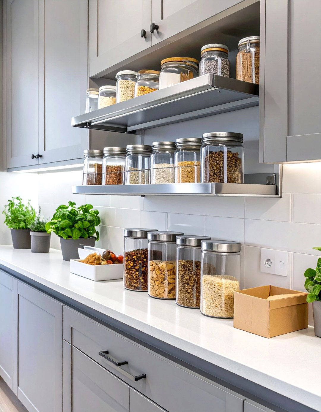 Pull Down Pantry Shelves - 30 small kitchen pantry ideas