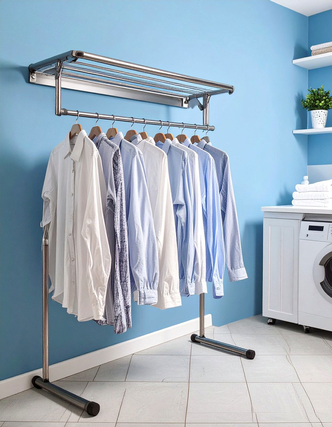 Pull Out Drying Racks - 30 tiny laundry room ideas
