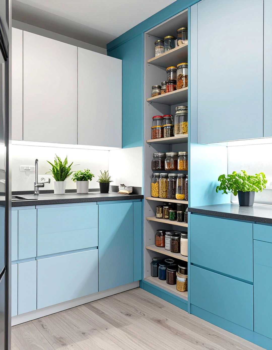 Pull Out Pantry Cabinet - 30 very small kitchen ideas